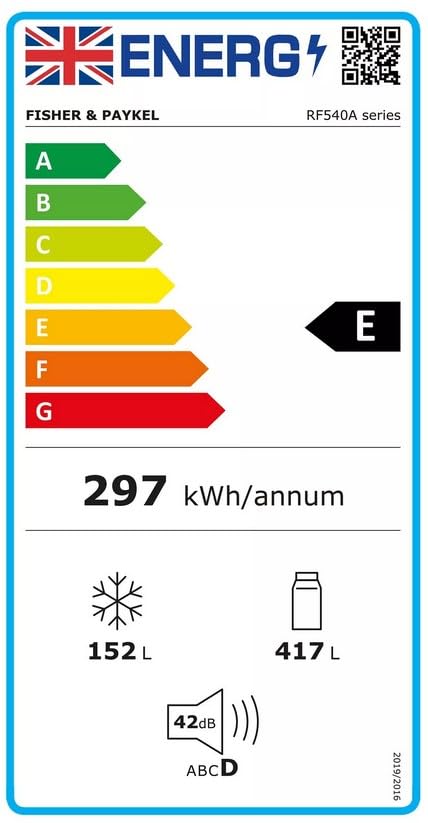 569L French Door Freestanding  Fridge Freezer, Stainless Steel, Frost Free, E Energy Rating