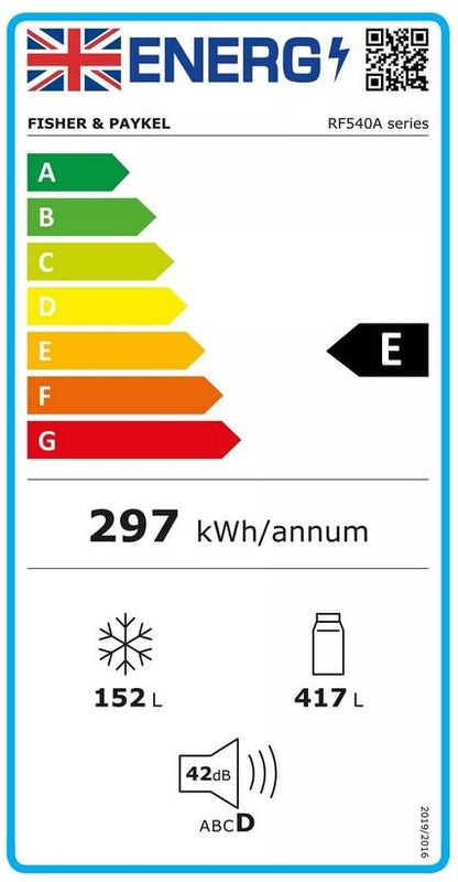 569L French Door Freestanding  Fridge Freezer, Stainless Steel, Frost Free, E Energy Rating