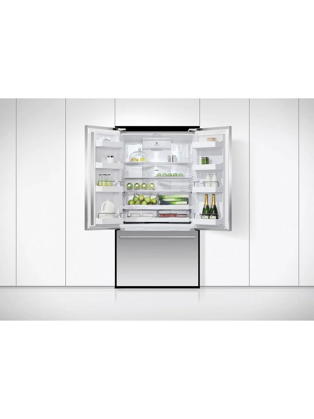 569L French Door Freestanding  Fridge Freezer, Stainless Steel, Frost Free, E Energy Rating
