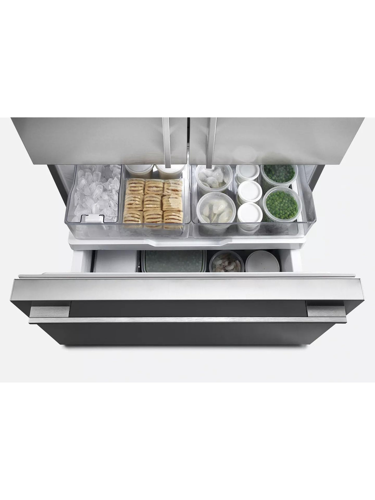 569L French Door Freestanding  Fridge Freezer, Stainless Steel, Frost Free, E Energy Rating