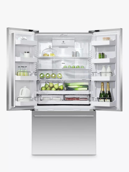 569L French Door Freestanding  Fridge Freezer, Stainless Steel, Frost Free, E Energy Rating